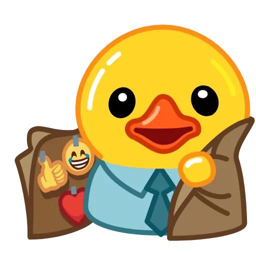 Стикер 50 Telegram Duck X