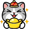 Стикер 56 ❤️ DOUHUA Cat