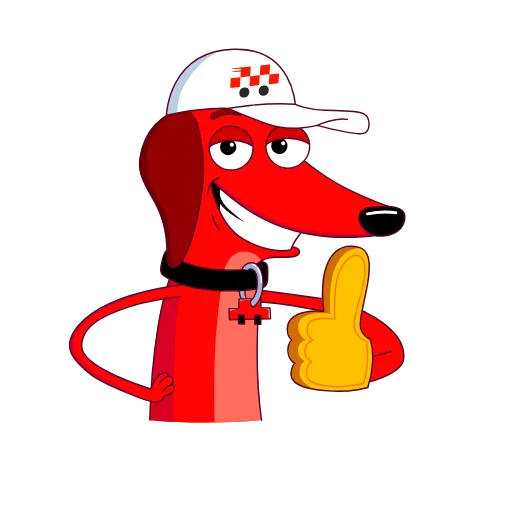 Стикер 13 Taxi Dachshund