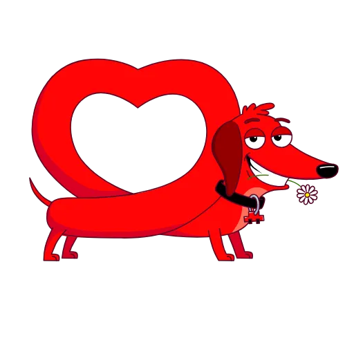 Стикер 11 Taxi Dachshund