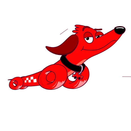 Стикер 10 Taxi Dachshund
