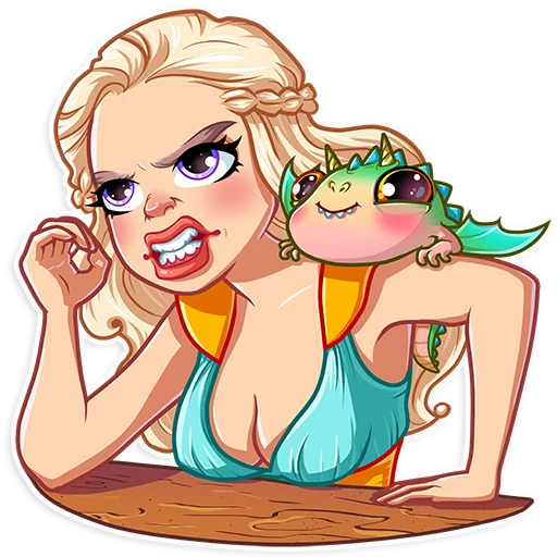 😠 Стикер «Daenerys Targaryen» для Telegram