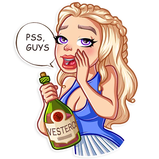 🍾 Стикер «Daenerys Targaryen» для Telegram