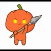 Стикер 18 🎃 Видеоанимированный набор эмоджи с Тыквой
