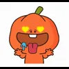 Стикер 6 🎃 Видеоанимированный набор эмоджи с Тыквой