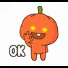 Стикер 3 🎃 Видеоанимированный набор эмоджи с Тыквой
