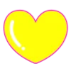 ❤️ Эмодзи «Яркие жёлтые буквы» для Telegram
