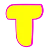 🎓 Эмодзи «Яркие жёлтые буквы» для Telegram