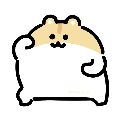 Стикер 8 Dancing Hamster