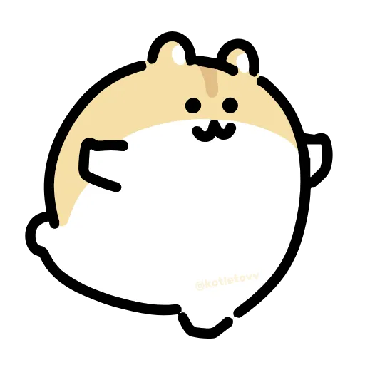 Стикер 4 Dancing Hamster
