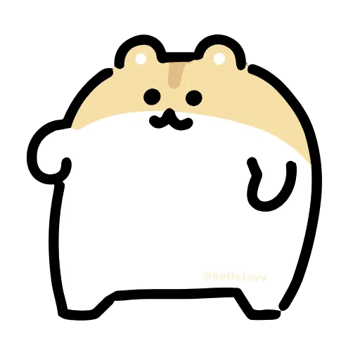 Стикер 9 Dancing Hamster