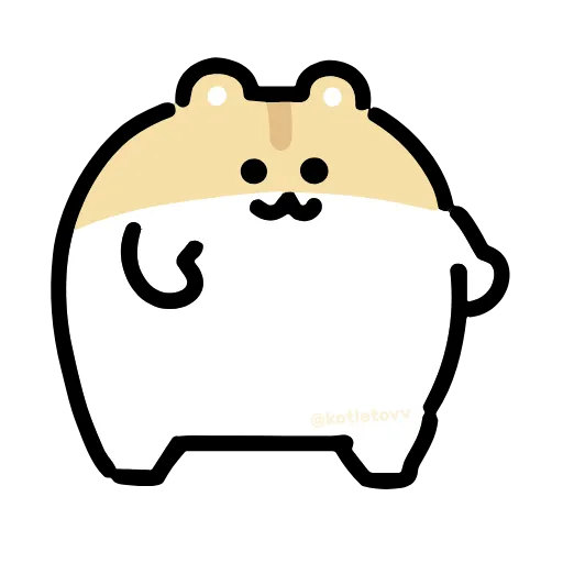 Стикер 34 Dancing Hamster