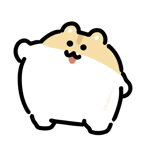 Стикер 25 Dancing Hamster