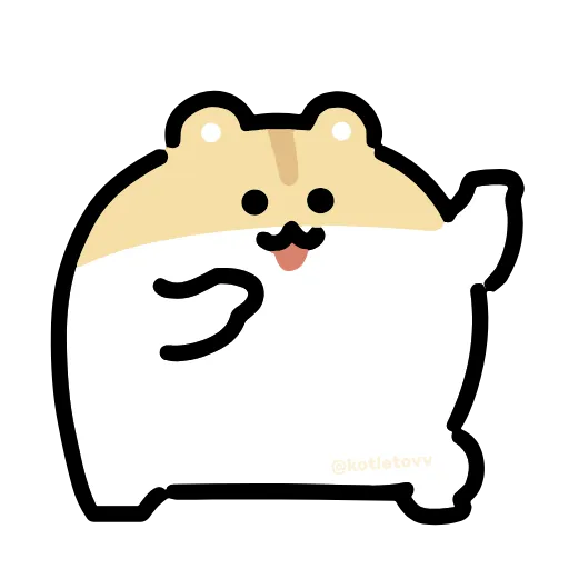 Стикер 24 Dancing Hamster