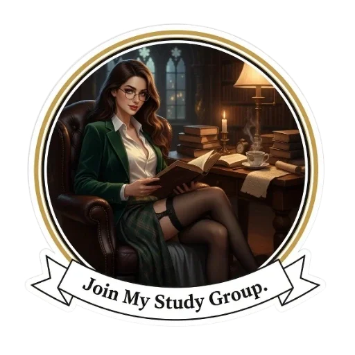 📚 Стикер «Dark Academia» для Telegram
