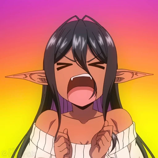 🤬 Стикер «Yandere Dark Elf» для Telegram