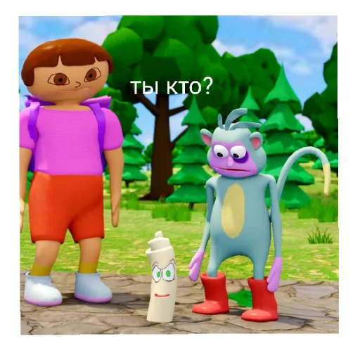 🙈 Стикер «даша и животное» для Telegram