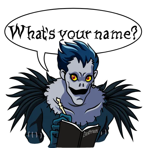Стикер 16 Death Note - тетрадь смерти.