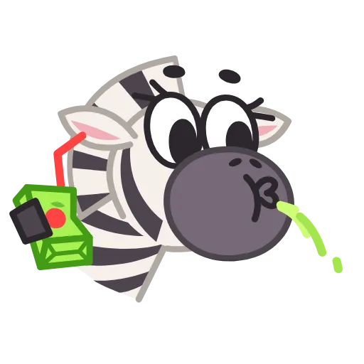 Стикер 8 Debra Zebra
