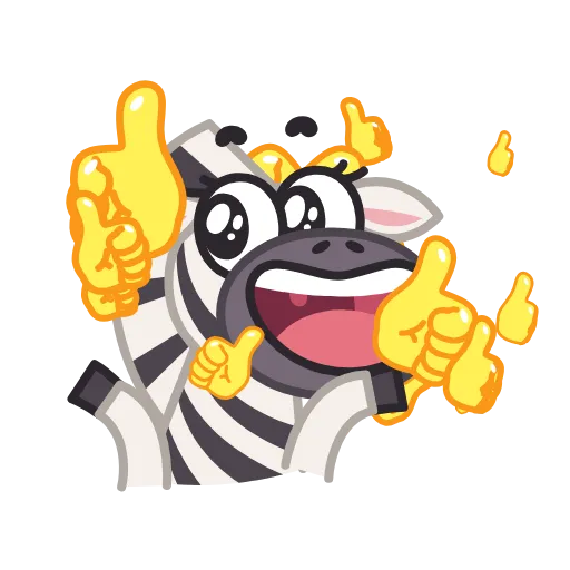 Стикер 3 Debra Zebra