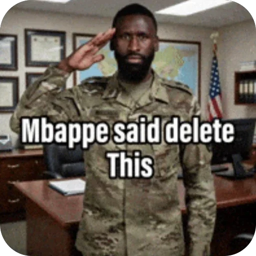 🫥 Стикер «Dictator Mbappe» для Telegram
