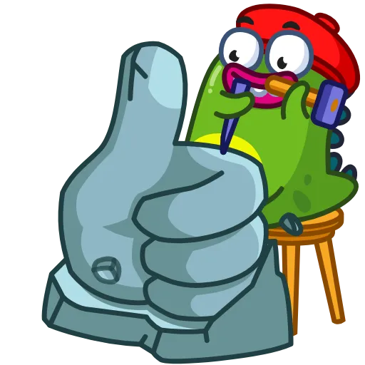 Стикер 3 Din The Dino