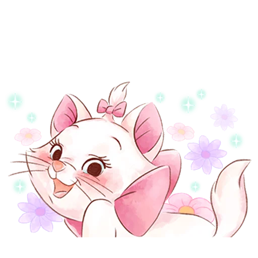😍 Стикер «Disney&;s Marie Girly» для Telegram