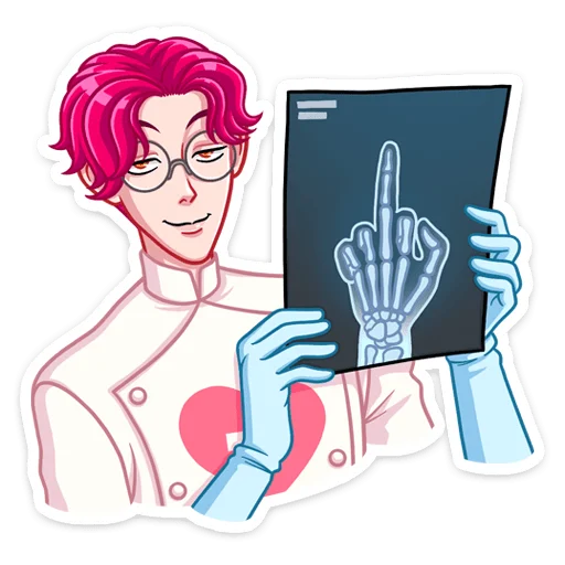 🖕 Стикер «Доктор Валентайн» для Telegram