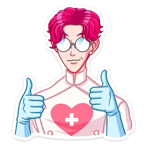 👍 Стикер «Доктор Валентайн» для Telegram