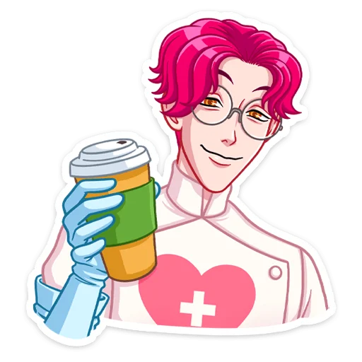 🥤 Стикер «Доктор Валентайн» для Telegram