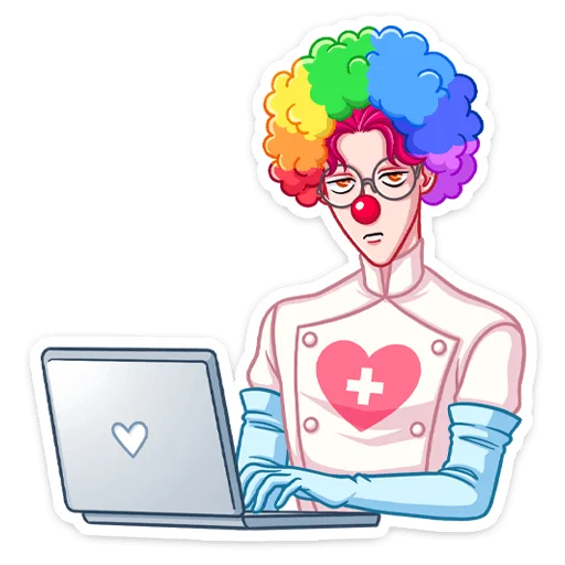 🤡 Стикер «Доктор Валентайн» для Telegram
