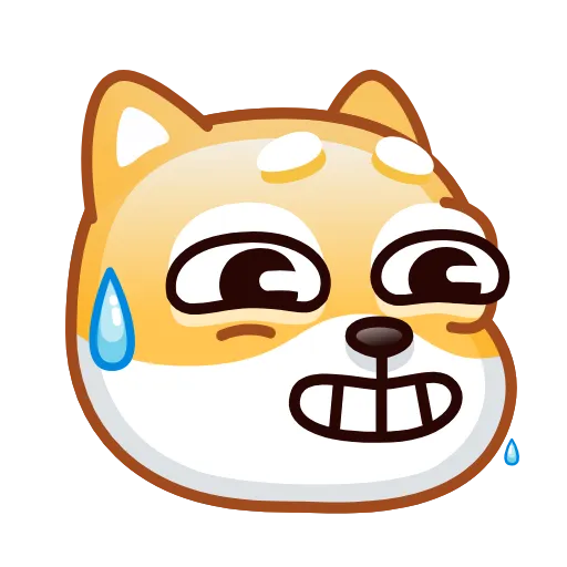 Стикер 25 Doge Emoji