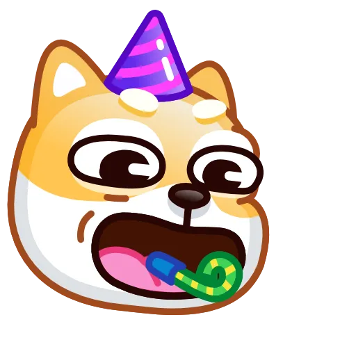 Стикер 12 Doge Emoji