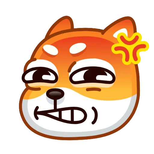 Стикер 18 Doge Emoji