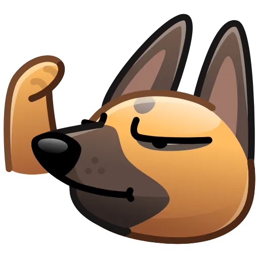 Стикер 18 Dogs Emoji