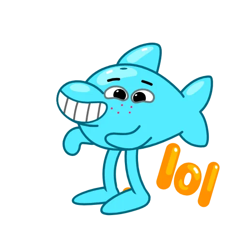 Стикер 2 Dolphin Jumpy