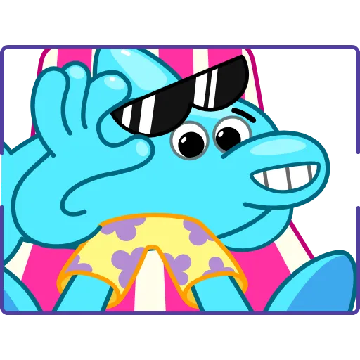 Стикер 6 Dolphin Jumpy