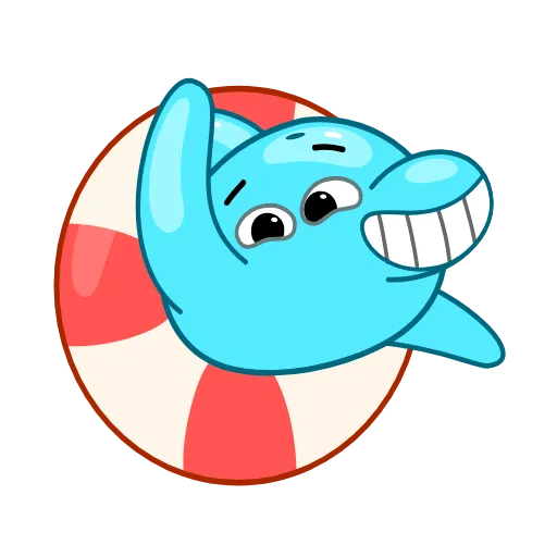 Стикер 5 Dolphin Jumpy