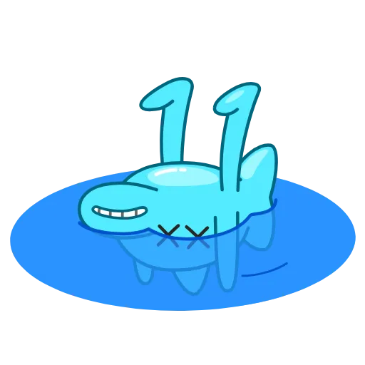 Стикер 7 Dolphin Jumpy