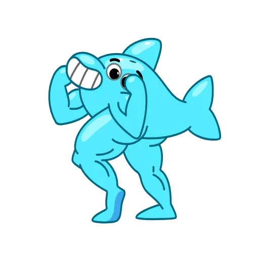 Стикер 10 Dolphin Jumpy