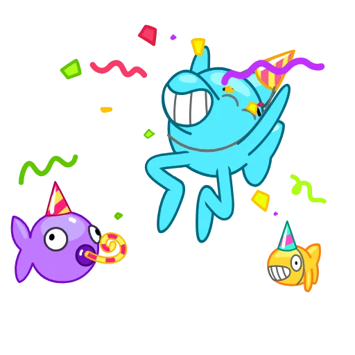 🥳 Эмодзи «Dolphins» для Telegram