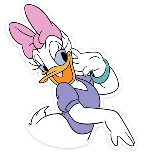 Стикер 3 Donald Duck and Daisy