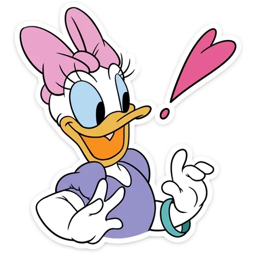 Стикер 7 Donald Duck and Daisy