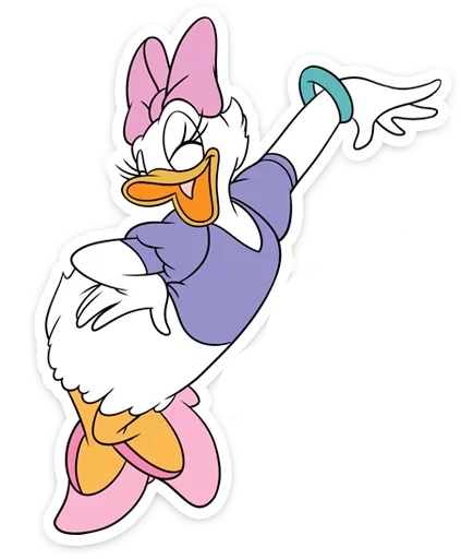 Стикер 10 Donald Duck and Daisy