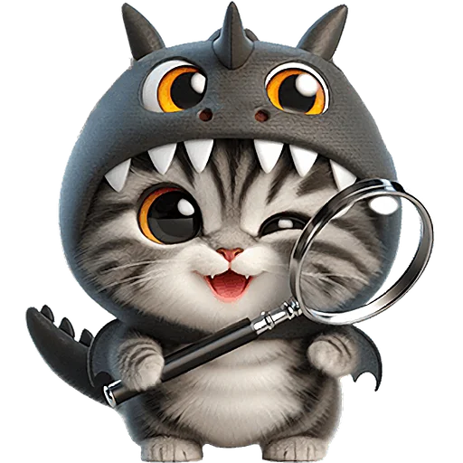 🧐 Стикер «Пушистые драконы» для Telegram