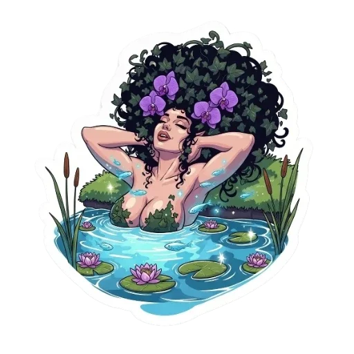😈 Стикер «Свежие арту, вдохновленные Дриадами» для Telegram