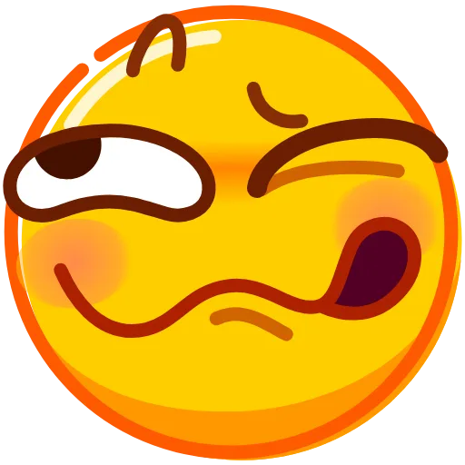 Стикер 45 Droll Emoji