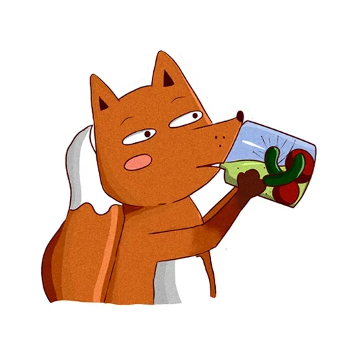 😂 Стикер «Drunken fox» для Telegram