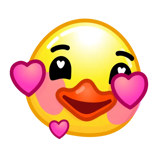 Стикер 14 Смайлы Duck Emoji - #official