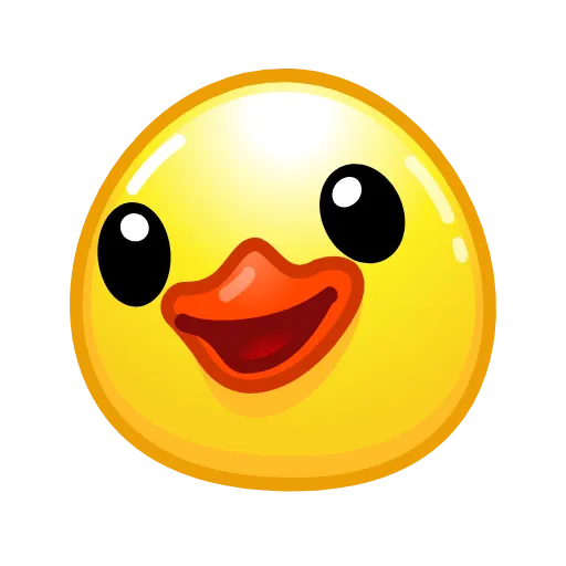 Стикер 12 Смайлы Duck Emoji - #official